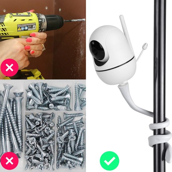 Innovaland - Babyfoon houder - Universeel - Flexibel - Camera Babyfoon houder - Baby Phone - Standaard - Baby Monitor houder
