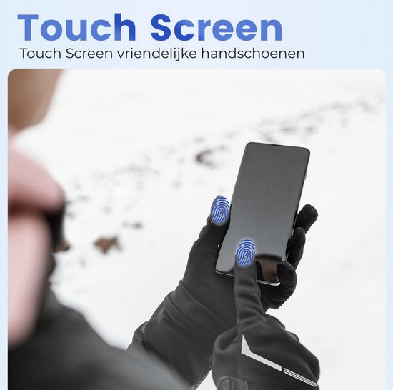 Qualitá® Verwarmde Handschoenen - Handschoenen Verwarmd - Waterafstotende - Elektrische Handschoenen Maat XL - Met Touchscreen Compatibiliteit - Wintersport - Oplaadbaar