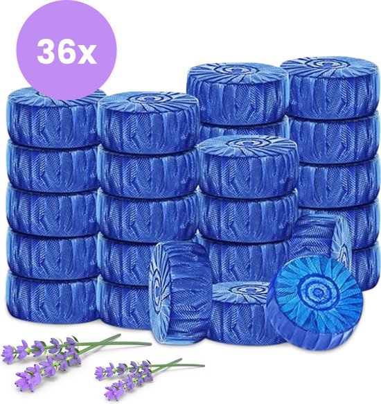 Toiletblokjes - 36 stuks - inbouwreservoir - Wc blokjes - Toiletblok - Wc blok - Fresh discs - Magnolia - Voordeelverpakking