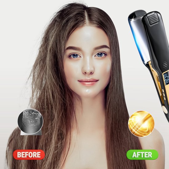 Sansbeauté® Professionele Stijltang - 2 in 1 - Krultang - Stijltangen - Hair Straightener - Snel Opgewarmd - 80℃ t/m 230℃ - Steilen & Krullen - ION technologie
