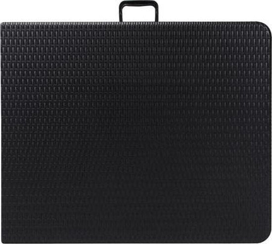 Perel Klaptafel, inklapbaar, weerbestendig, handgreep, rotanlook, maximaal 100 kg, zwart
