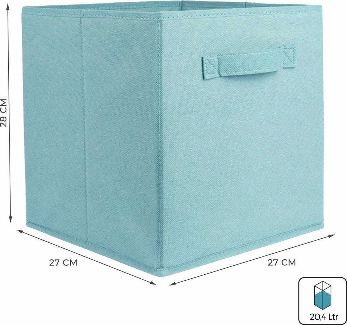 LifeGoods Kast Organizers - 6 Stuks - 20L - Textiel - Blauw