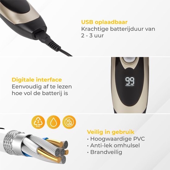 Nuvance - Hondentondeuse - Set - Stil - Draadloos - voor Hond & Kat - Professionele Hondentrimmer