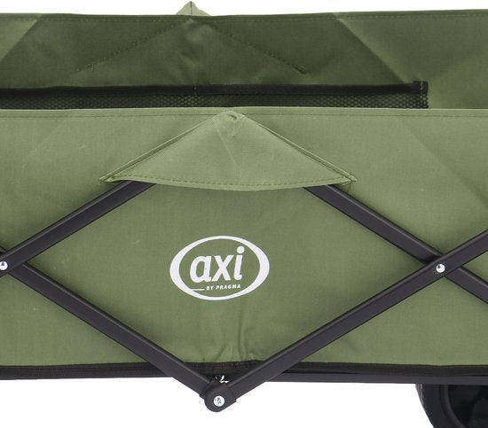 AXI AB131 Opvouwbare Bolderwagen – Groen – Met Trekstang, Remmen en Hoes – 100 kg Draagvermogen – Eenvoudig mee te nemen - Metaal