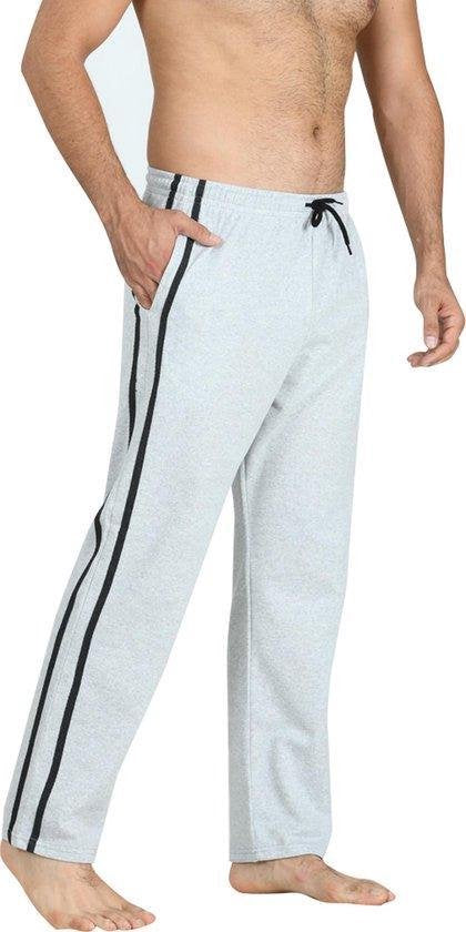 Pierre Calvini - Joggingbroek Heren - 2 Pack - Zwart Grijs - M - Pyjama Heren - Joggingbroek Heren Rechte Pijp - Trainingsbroek Heren - Huispak Heren