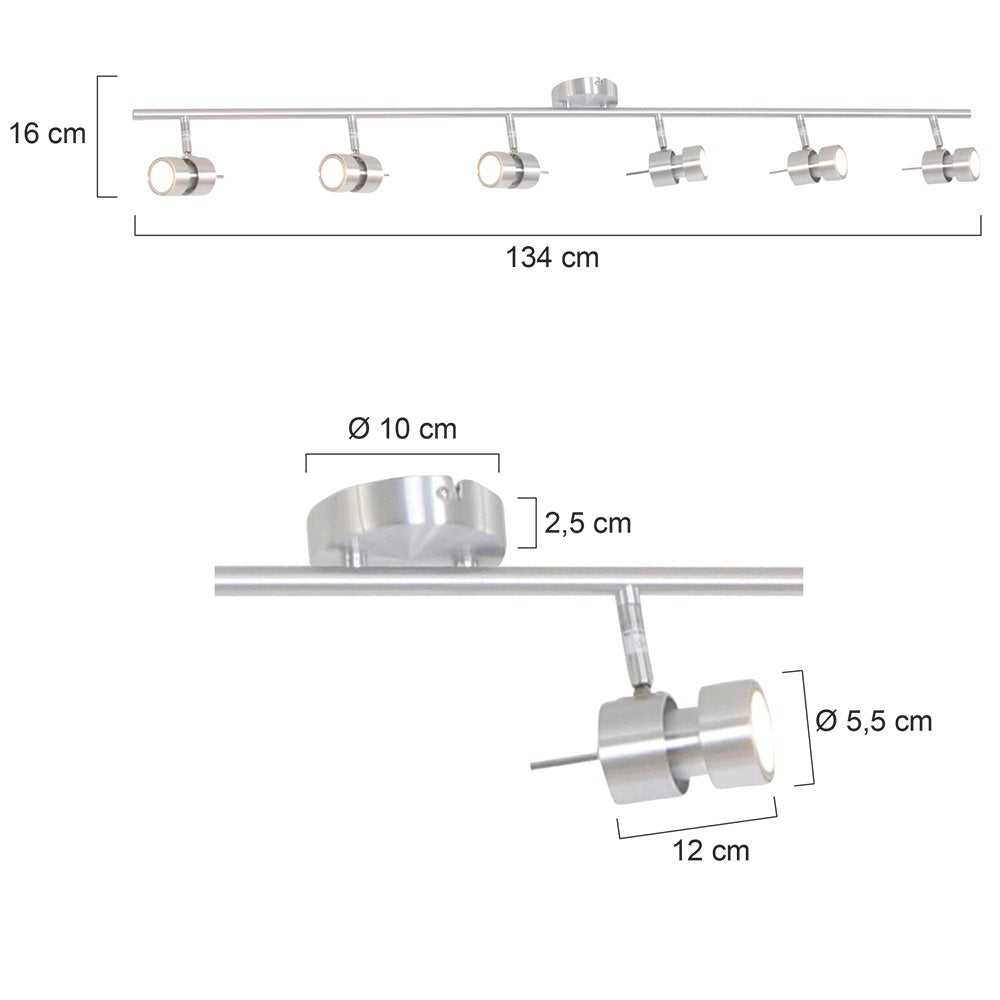 Plafondlamp Steinhauer Natasja LED - Staal