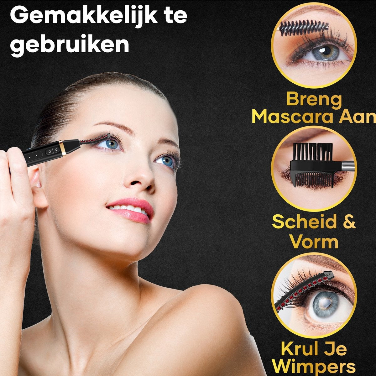 MoreWomen Wimperkruller Elektrisch - Verwarmbaar - 3 Standen - 24 uur resultaat - Incl Wimperborstel