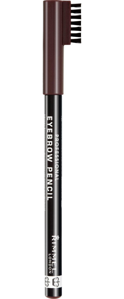 Rimmel London Professional Wenkbrauwpotlood - 001 Dark Brown - 1 g - Met Kammetje - Veegvast