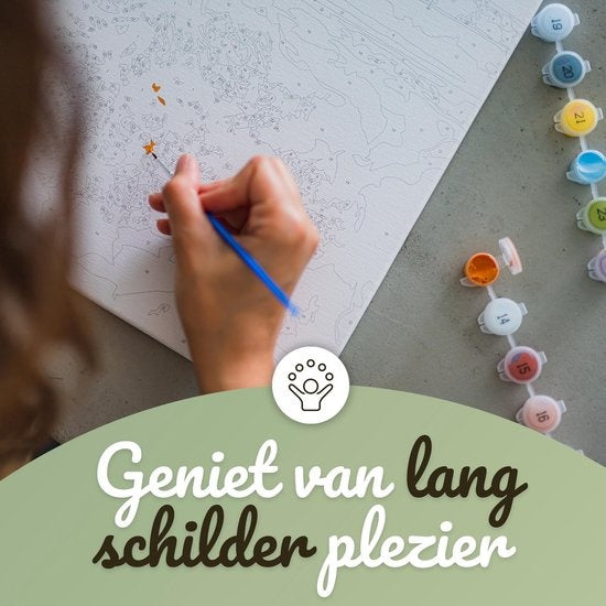 Rubye® Schilderen Op Nummer Volwassenen – Bootje op het Meer – 40x50cm