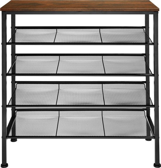 tectake - Schoenenrek Bournemouth industrial dark - 404279