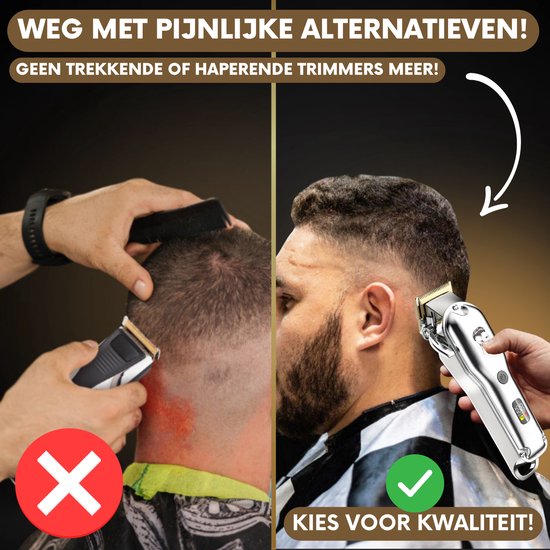 Professionele Draadloze Tondeuse – Haar- & Baardtrimmer – Barber Clipper – Kappersset