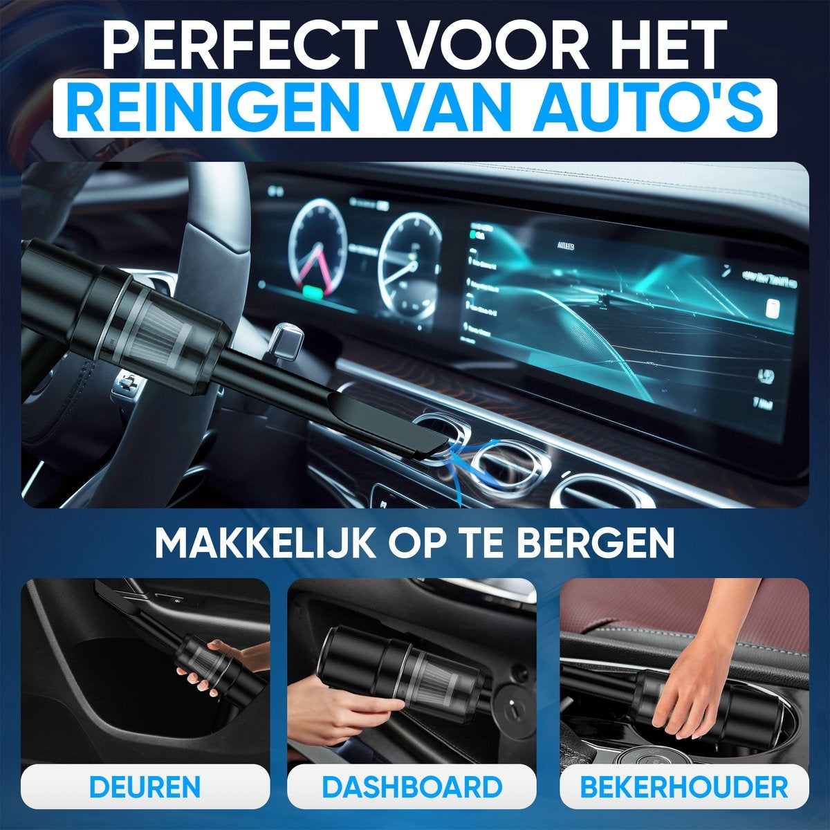Matti Auto Stofzuiger - Draadloos - Oplaadbaar - Blaasfunctie - Multifunctioneel
