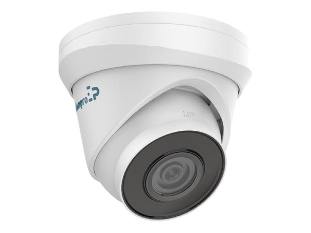 EtiamPro Dome IP-netwerkcamera, bewakingscamera, 4 MP, IR-leds, nachtzicht 30 m, vaste lens, WDR-technologie, PoE-functie, app Guarding Vision, voor binnen en buiten, wit