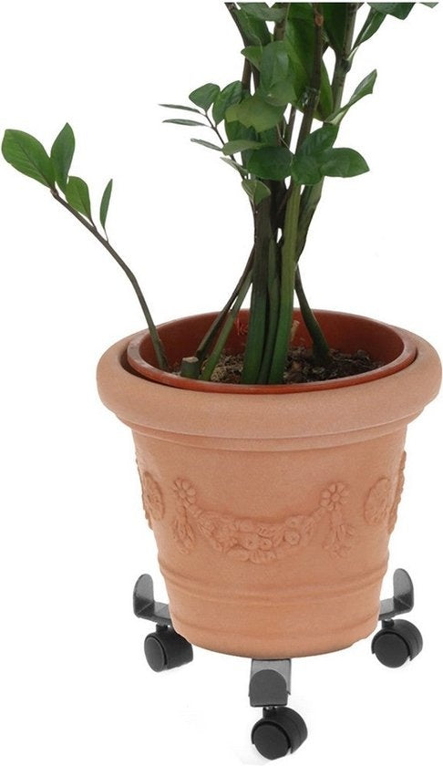 Oh My Home Metalen Houder met Wieltjes voor Bloempotten