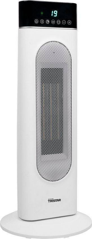 Tristar Elektrische Kachel KA-5098 - Keramische torenkachel - Afstandsbediening - Geschikt voor 25 m² - Ventilatorkachel - Wit