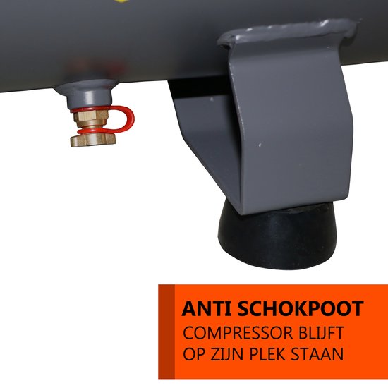 Kibani Super stille compressor 50 liter + luchtslang + luchtspuit + bandenpomp - SET - Low Noise - Compressoren - 50L