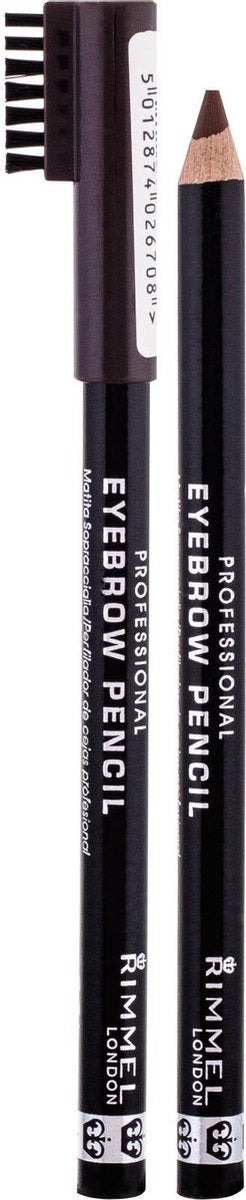 Rimmel London Professional Wenkbrauwpotlood - 001 Dark Brown - 1 g - Met Kammetje - Veegvast