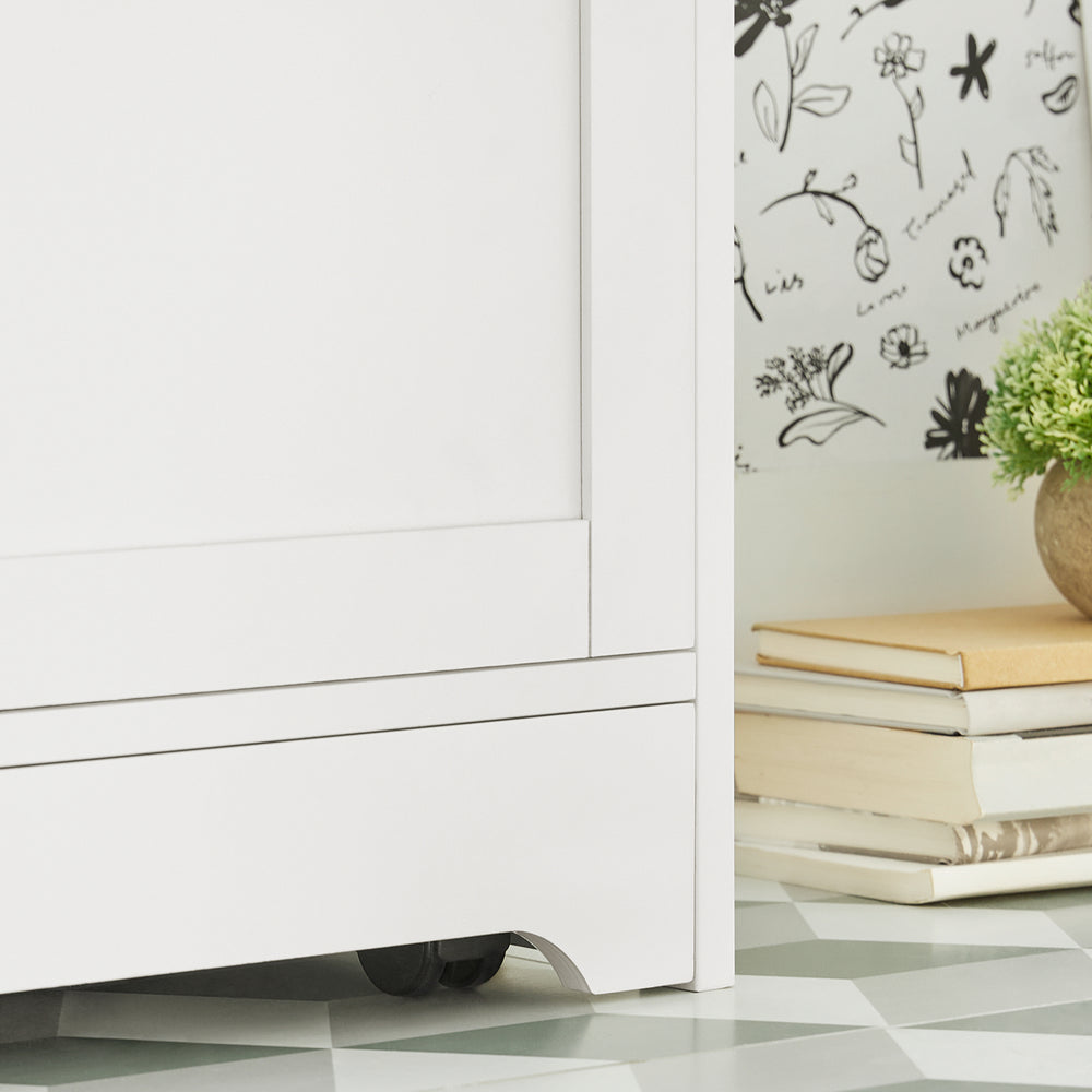 SoBuy FSR136-W Kattenhuis - Katten Bench - Kattenbak Kast - Kattenbakkast - Schoenenbank - Schoenenrek - Schoenenkruk - 90x36x44cm - Wit
