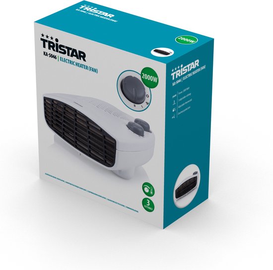 Tristar Elektrische Kachel KA-5046 - Ventilatorkachel - Zowel warmen als koelen - 3 standen - Wit