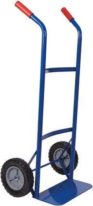 Toolland Steekwagen QT103E – Voorzien Van Massief Rubberen Banden En Antislip Laadoppervlak En Ergonomische Handgrepen – For Logistiek En Verhuizingen – Zwart Staal – 80 kg