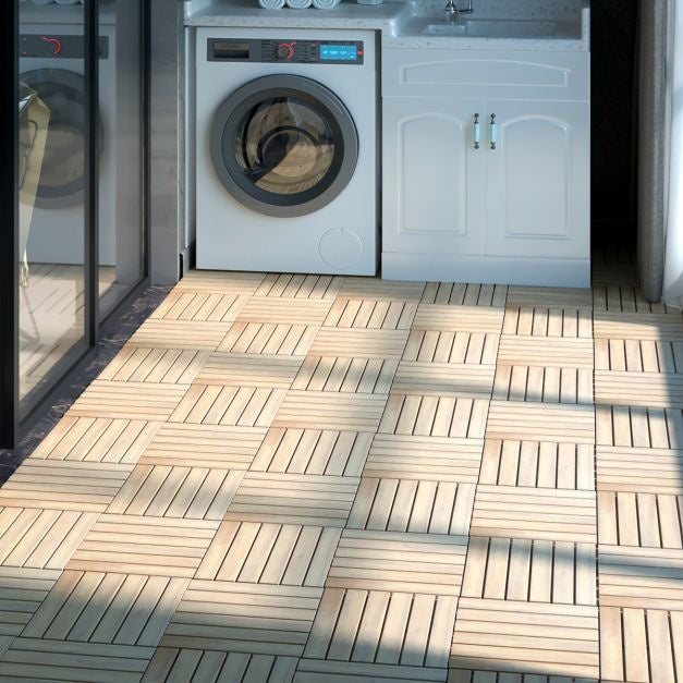 Coast Terrastegels Acaciahout 30,5 x 30,5 x 2,5 cm (10 stuks) - Recht