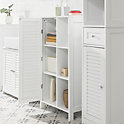 SoBuy Badkamer Opbergkast - 1 Deurs - 48 x 24 x 96 cm - Wit