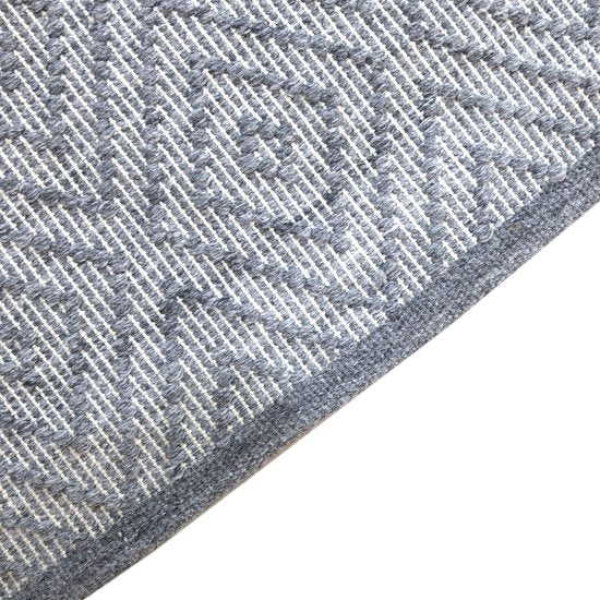 AXI Bali Buitenkleed – Rechthoekig – 160 x 230 cm – Grijs – Geometrisch patroon - Buitenkleed – Buitentapijt – Weer- en UV-bestendig – Plat geweven – Tuintapijt – Voor binnen en buiten