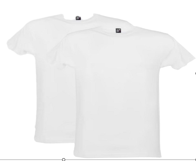 Alan Red 2-pack O-hals shirts derby wit - maat L