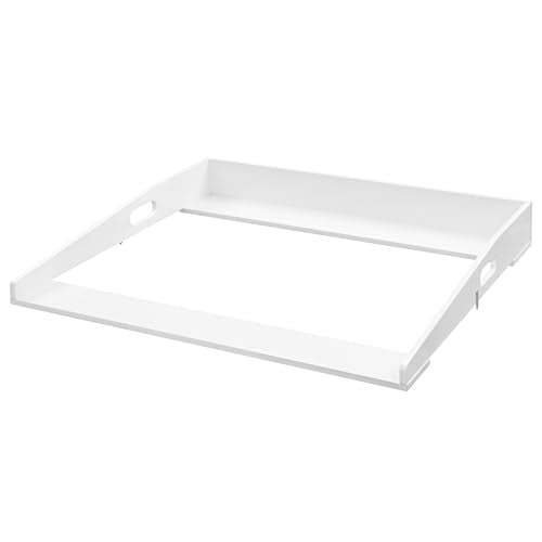 Woltu Verschoningsmat voor Baby's - Wit MDF - 80 x 75 x 10 cm - Geschikt voor Commode met Diepte 47-51 cm