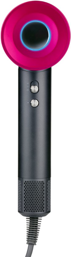 alpina Ionische Haardroger 1600W - Fohn met 3 Warmte Standen - Haar Droger met Cool Shot en Zelfreiniging - Hairdryer met 360° Magnetische Opzetstuk - Ionentechnologie - Grijs
