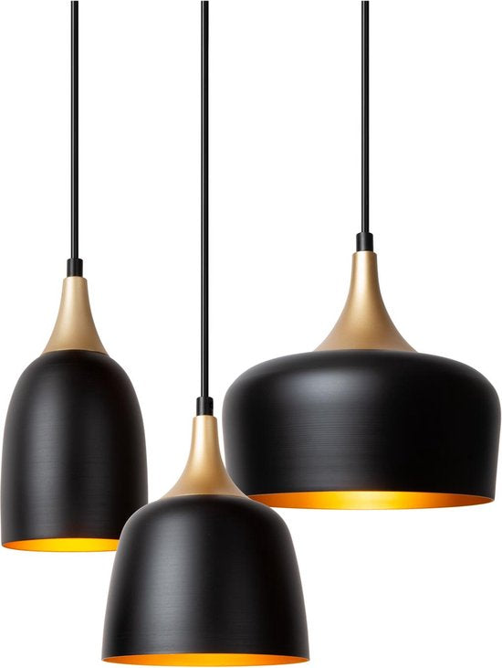 Lucide CHAYANNE - Hanglamp - Ø 30 cm - 3xE14 - Zwart
