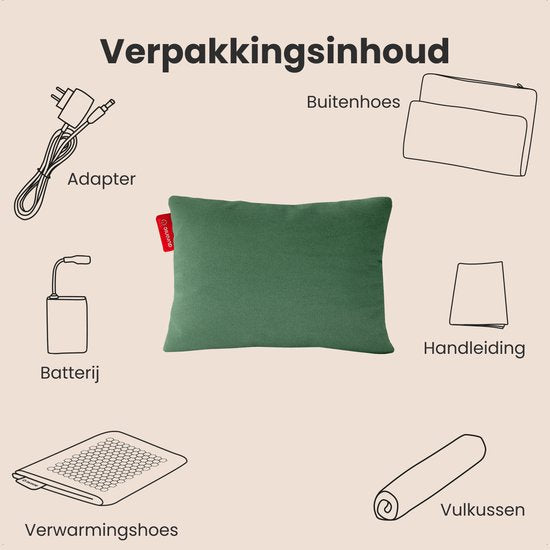 Auronic Warmtekussen Classic - Pastelgroen - 45x60 cm