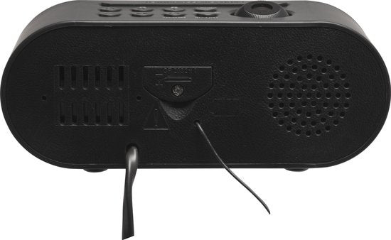 Denver Wekkerradio met Projectie - FM Radio - 180° Projectieklok - Dubbele Wektijd - CRP717 - Zwart