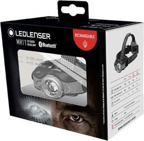 Ledlenser MH11 - Hoofdlamp - Oplaadbaar - 1000 lumen - Focusseerbaar - App control - Grijs