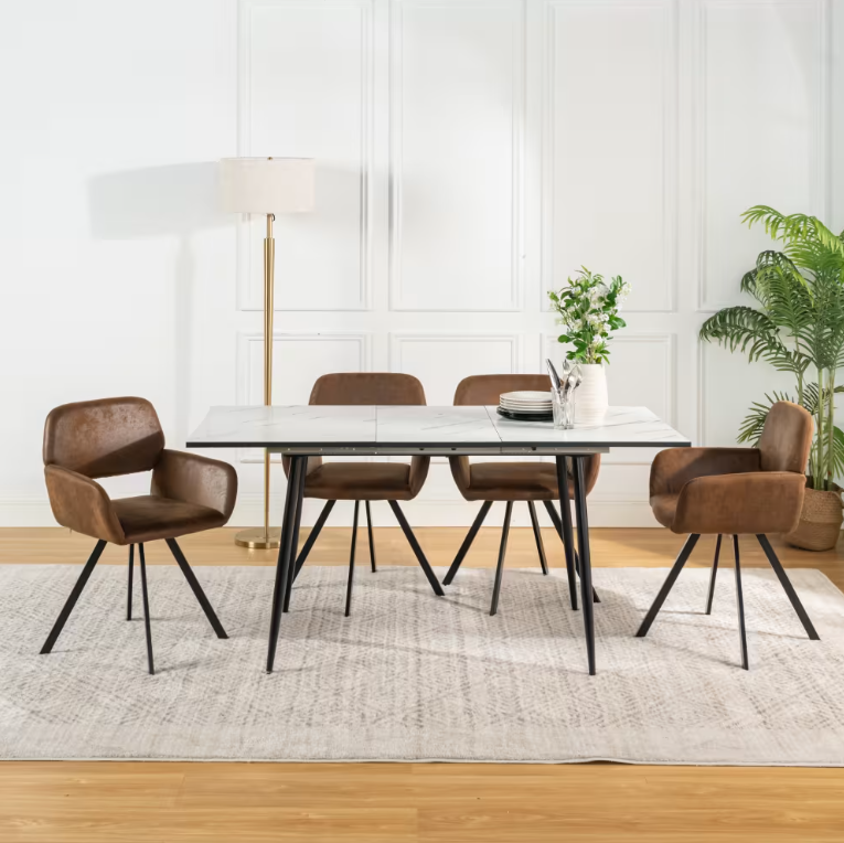 URBAN MEUBLE Eetkamerstoel California suede (set van 2)