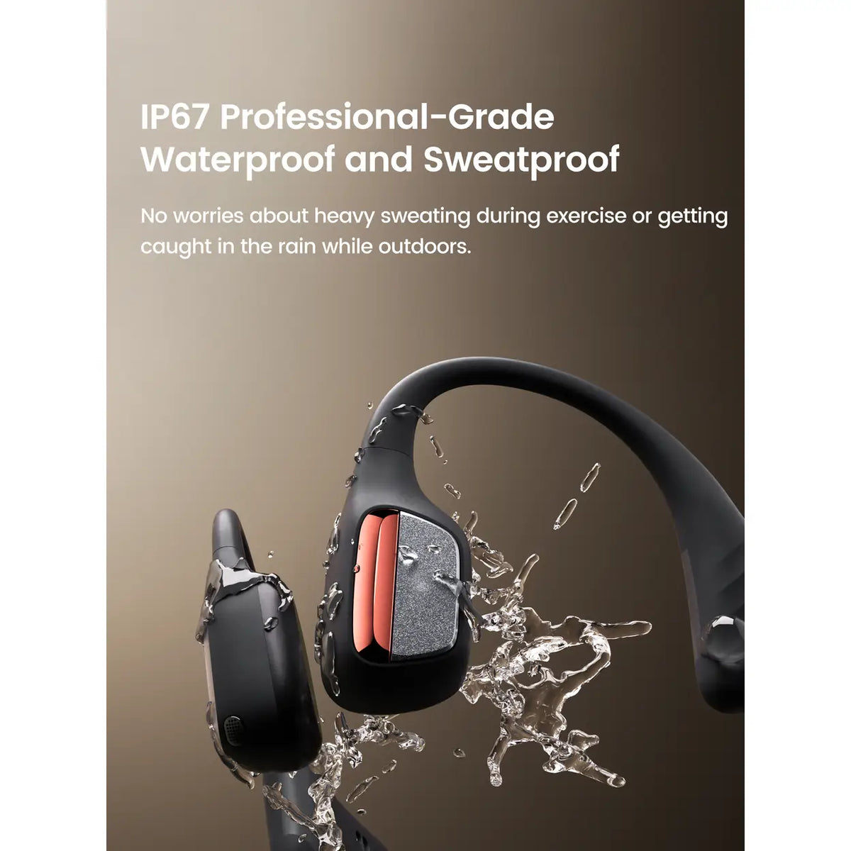 Mojawa Purra Run Open-Ear Sporthoofdtelefoon - Bluetooth - IP67 - Zwart
