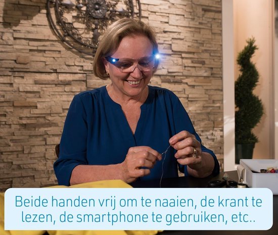 Zoom Magix LED | Geïntegreerd LED-licht en 160% vergroting | Polycarbonaat lenzen | Mighty Sight | duurzaam montuur - krasbestendige bril - veilig en comfortabel | Unisex design