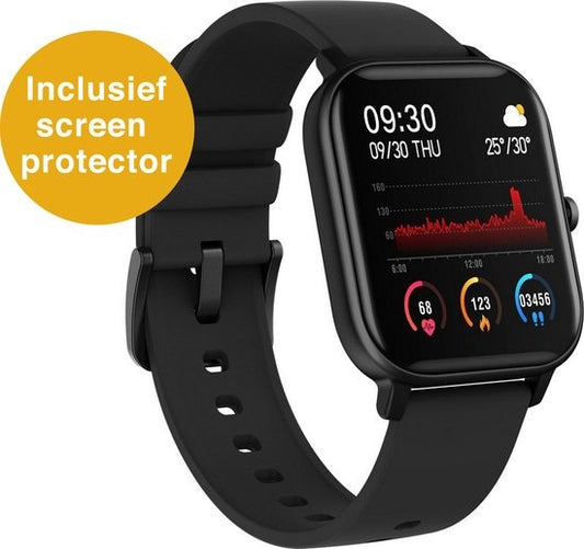 Zoluko Smartwatch voor Mannen & Vrouwen - Sporthorloge met Fitness Tracker – Stappenteller Horloge – Fitness Watch - Smartwatch Android – Smartwatch iOS – Zwart