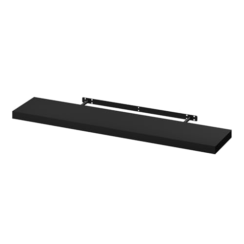Woltu Zwevende Wandplank - Zwart - 110x22,8x3,8 cm