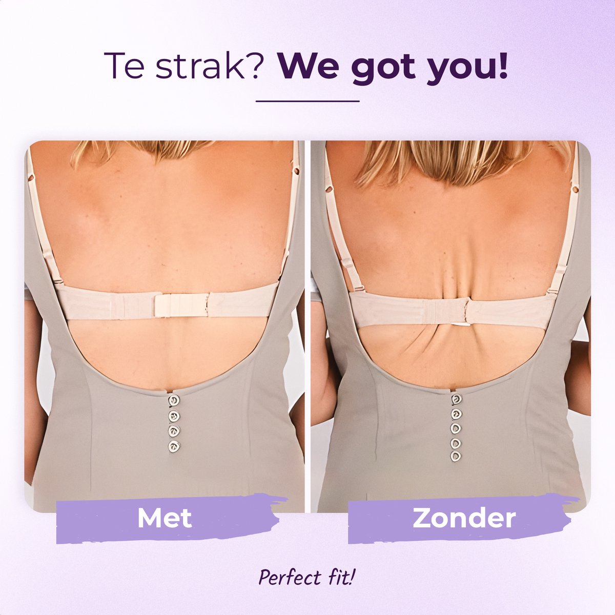 BH Verlengstuk 3 Haakjes 3-Pack Elastisch Zwart