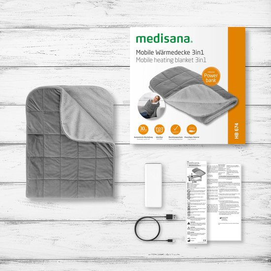 Decoways - Medisana Elektrische deken 3-in-1 HB 674 162x62 cm grijs