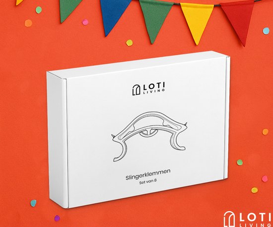Loti Living Slingerklemmen - 8 stuks - Slingerklemmen voor slingers ophangen - Hoekklemmen - Herbruikbare Feestklemmen – Slingerclips voor Hoeken
