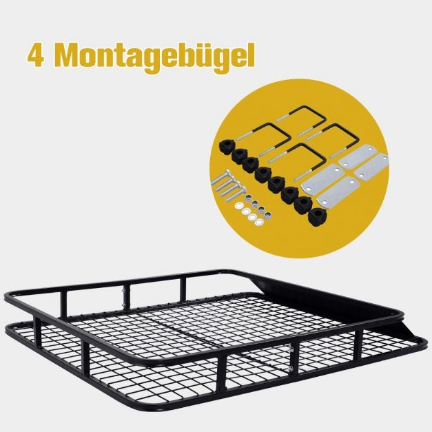 Coast Universele Auto Dakrek Bagage - 122,5 x 102 x 15 cm - Zwart