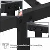 Yaheetech Metalen Bedframe met Lattenbodem - Zwart - 140 x 200 cm