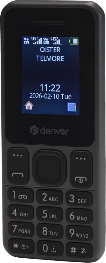 Denver Senioren Mobiele Telefoon 4G - GSM - Smartphonevrij opgroeien - FM Radio - Dual Sim - Simlockvrij - Model 2026 - FAS1880L