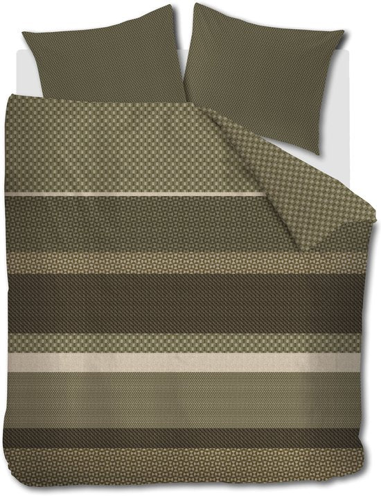 Beddinghouse Fera dekbedovertrek - Tweepersoons - 200 x 200/220 cm - Groen