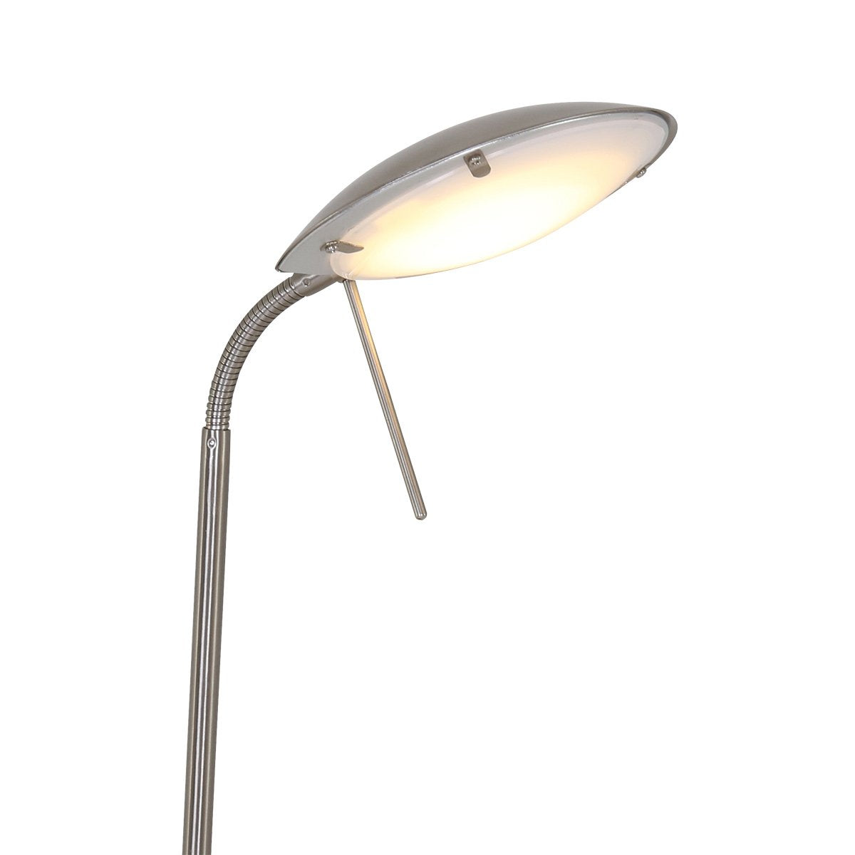 Stalen Tafellamp Biron 1315ST - Kantelbaar en Verstelbaar - Modern Design - Mexlite - Inclusief 194 cm Snoer - Hoogte 25-46 cm