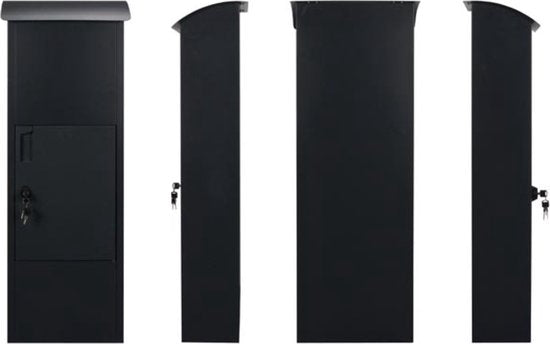 Perel Pakketbrievenbus Helsinki, vrijstaand, met naamplaatje, incl. 2 sleutels, afmetingen (H x B x D) 105 x 39 x 25 cm, donkergrijs