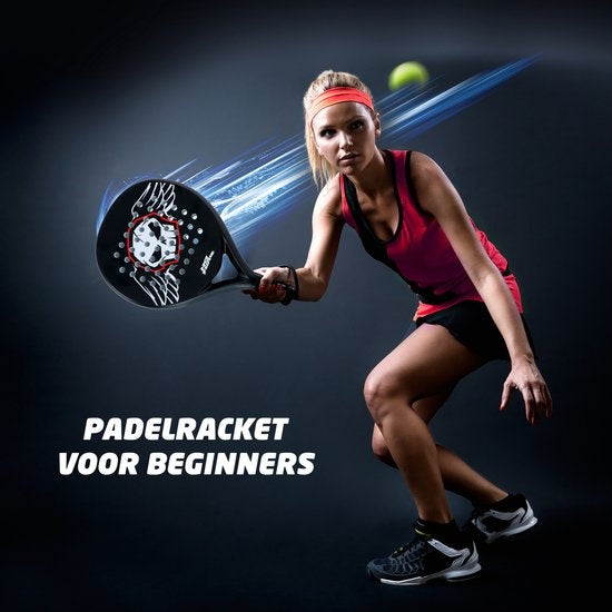 No Fear Padel Racket - Lichtgewicht Padelracket - Zwart