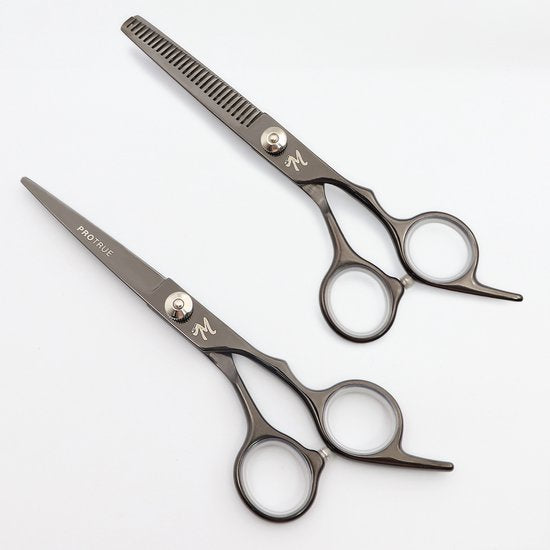 ProTrue 15 Delige Kappersset - Kappersschaar - Uitdunschaar - Coupeschaar - Kappersmantel - Haarschaar Set